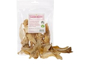 J R PET PRODUCTS 200g Lamb Ears (Approx 25) 100% Natural Hypoallergenic Dog Treat Chew Supplied By JR Pet Products