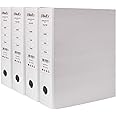 BindEx Office Lever Arch Clip Binder Box File Folder Index Cover Best for A4 Size Documents (White)