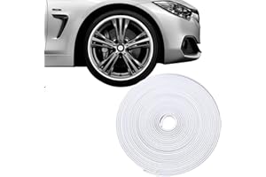 Bettinay 8m Rim Protectors for Alloy Wheels, Alloy Wheel Protector, Self Adhesive Protector Tape, Car Decoration White