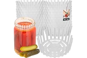 KOTARBAU® 24er Set Gärgewicht für Einmachgläser ⌀ 82 mm Polypropylen Gärgewichte Gärdeckel Einmachhilfe für Gurken Sieb für Einmachgläser Gäraufsatz Niederhalter