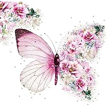Serviettes De Table En Papier IHR Fleurs Et Papillons De