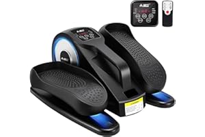 AOODIL Under Desk Elliptical Machine, Electric Seated Pedal Exerciser with Remote Control and LCD Display, Adjustable Speeds Leg Exerciser for Seniors and Adults