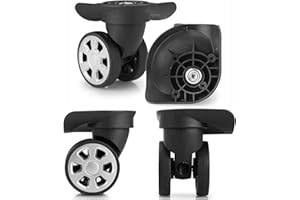 Volein Rueda de Repuesto Maleta, 2 Pares de Ruedas de Repuesto para Equipaje Rueda de la Maleta de Reemplazo con 4 Agujeros de Tornillos