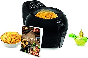 ‎TEFAL Tefal ActiFry Genius+ Heißluftfritteuse mit Rührarm, Airfryer, kein Schütteln, 1500 W, 1,2 kg für 6 Personen, 9 Auto-Kochmenüs, ‎energiesparend, gesunde Fritteuse ohne Öl, schwarz, FZ7738