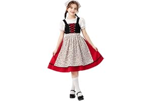 Dirndl Barn, barn, Dirndl-flickor med huvudduk, barn Dirnd Set