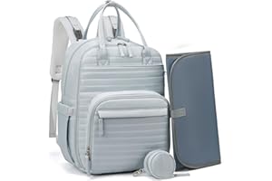 Sea choice Baby Fasciatoio Zaino per Pannolini con Tasche Isolate Zaino per Pannolini con Fasciatoio per Mamme Papà Elegante Borsa da Viaggio per la Cura del Bambino