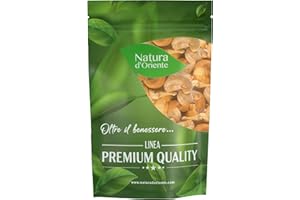NATURA D'ORIENTE - Anacardi Tostati Salati INTERI - 1000g – Croccanti e Gustosi – Snack Proteico, Ricco di Fibre e Magnesio – Ideali per Aperitivi, Insalate e Ricette Salate