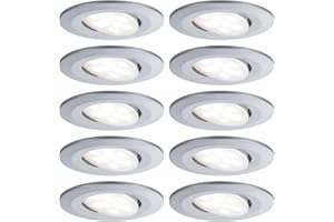 ‎PAULMANN Paulmann 99925 Einbauleuchte LED Calla rund 10x6,5W Chrom matt schwenkbar
