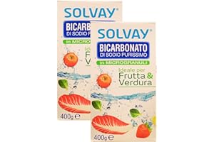 FEI FAN 2x Bicarbonato Di Sodio Purissimo, In Microgranuli. Ideale Per Frutta & Verdura 400g