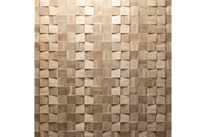 Wooden Wall Design - Pannello da parete in legno di quercia naturale, in legno di quercia naturale, decorazione da parete in legno, design da parete (1 m2)