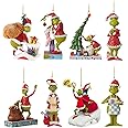 Grinch Christmas Ornament Decorations, 8PCS Stocking Cap Funny Santa Ornament Decorative Xmas Decor Ornaments (8PCS)