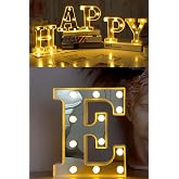 Exploded Gone Decorative Led Illuminated 3D Letter A Oversized Organization Birthday Celebration (E)