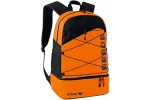 Erima Uniseks Club 5 wielofunkcyjny plecak z dolną komorą (723365) pomarańczowy/czarny, 1
