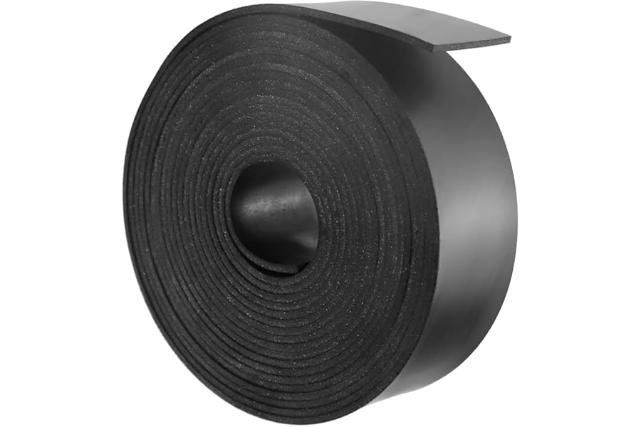 Storystore Neoprene Rubber Sheet 25mm(W) x1.5mm(T) x3m(L) Neoprene Rubber Strips Solid Rubber Rolls DIY Gaskets, Crafts, Pads, Flooring Protection, Supports, Leveling, Anti-Vibration, Anti-Slip