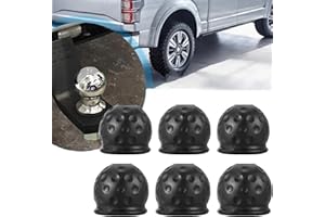 VADO VLTRA 3Pcs Trailer Hitch Ball Cover, Universal Tow Ball Cover Black 50mm Abrasion-Resistant and Dust-Proof, Soft Rubber Tow Bar Cover for Car Rucks Vans