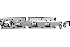 Pollmann Baubeschläge 2144300 Doppeltorüberwurf, Gesamtlänge 420 mm, abschließbar, hell verzinkt