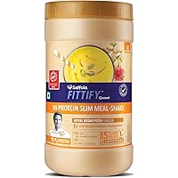 Saffola FITTIFY Gourmet Hi Protein Slim Meal-Shake, Meal Replacement with 5 superfoods, Royal Kesar Pista, 420 gm (12…