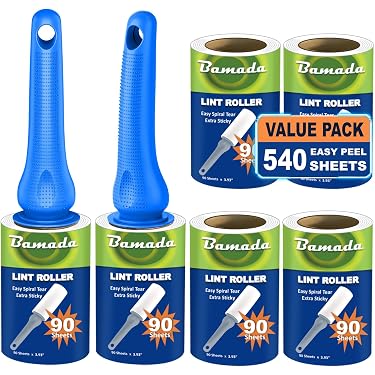 Household Essentials Cedar Fresh Fusselrollen 4er-Pack – 90 Blätter Mit E-Z Peel | Großflächig & Ergonomisch