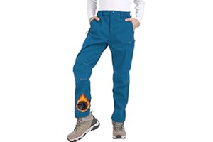 Djtnzdm Pantalones Esquí Niño Invierno Pantalon Termico Pantalón Esqui Niño Trekking Escalada Impermeable Niña Softshell