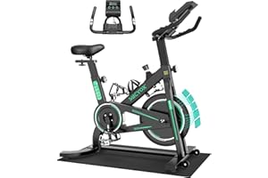 Micyox MX87 Cyclette a Resistenza Magnetica Cyclette da Camera con Volano da 12kg, Sensore Pulsazioni e Freno di Emergenza, Fitness Cyclette Silenziose per la Casa