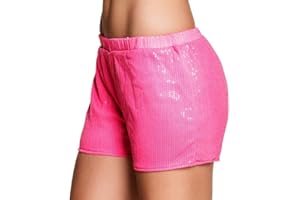 BOLAND Generique - Short con Strass Rosa Fluo Donna Taglia Unica