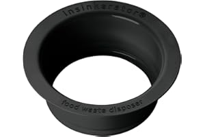 InSinkErator FLG-MTBLK Garbage Disposal Sink Flange, 3 1/2 Inch Diameter Standard Kitchen Drain Size, Matte Black