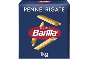 ‎BARILLA Barilla Pasta Klassische Penne Rigate n.73 aus hochwertigem Hartweizen immer al dente , (1 x 1 kg) 1er Pack