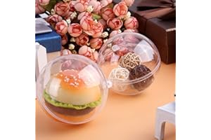 UTEN Lot de 20 Boules de Noël en Acrylique Transparent 10 cm