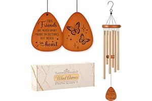 GoMelley Best Friend Birthday Gifts for Women Men, Friends wind chimes for Garden Decor, Bestie Gifts, Long Distance Friendship Gift for Women Funny, Special Best Friend Christmas Galentines Gift
