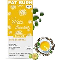 THE HEALTHY COMPANY Men's and Women's Weight Loss, Diabetes, PCOD & Thyroid Natural Keto Booster Green Tea Sticks (Box…