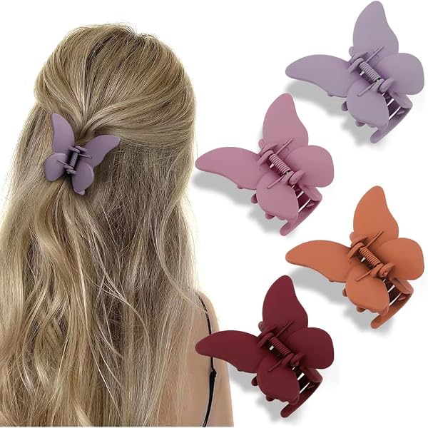 18 Stück Schmetterlings-Haarspangen - Glitzernd, 3D, 9 Farben - Für Mädchen, Damen & Baby
