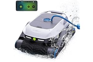 Degrii Zima Pro 2024 Poolroboter Akku（Mit APP）,Kabellos Ultraschallradar, Automatischer Poolstaubsauger für Intelligente Pfadplanung, bis zu 210Minuten Laufzeit/ 5000 ft² Abdeckung/250W Motor