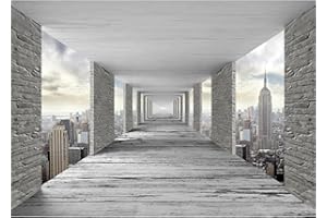 Runa Art Papier peint intissé 396 x 280 cm New York, 3D | Toison Décoration Murale Salon Chambre á Coucherr | Fabrication Allemande | grise 9157012a