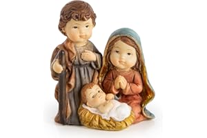 Logbuch-Verlag kleine Weihnachtskrippe Heilige Familie Krippe Miniatur zum Hinstellen 7 cm