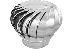 PRIMEMATIK.COM PrimeMatik - Comignoli girevoli per Estrazione di fumi Cappello zincato Eolico per camini di 300 mm di Diametro