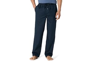 Amazon Essentials Hombre Pantalón de Pijama Tejido de Corte Recto con Bolsillos