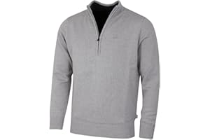 DKNY Hommes Chunky Knit Soft Feel Quarter Zip Easy Care Golf Pull