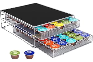 SYSYLY Uchwyt na kapsułki, dozownik kapsułek, kompatybilny z Dolce Gusto, uchwyt na kapsułki, szuflada na kapsułki do przechowywania 80 kapsułek, pudełko do przechowywania