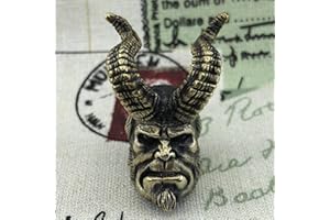 KUSO - Corda per paracadute in ottone mini EDC Hell Evil Bead Paracadute Paracord per coltello con cordino, con cordino, con cerniera, ideale come regalo per uomo, accessori fai da te per esterni