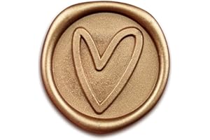 PALPROT 50 Stück Goldene Selbstklebende Wachssiegel im Herzmuster - Klassische Dekoration für Einladungen und Umschläge - Wachssiegelsticker Perfekt für Hochzeiten, Geburtstage und Partys (Herz-Stil)