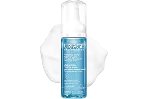 Uriage Face Cleanser & Make-Up Remover 150ml - Ultra-Soft Airy Foam, Rinse-Off Cleanser - Perfectly Removes Make-Up, Leaves Skin Soft - Floral Fragrance - Soap-Free, Physiological Ph