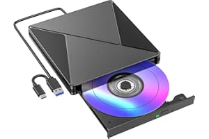 BHHB Unità CD/DVD esterne con custodia (Nero-2 in 1)