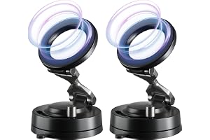 Statik HyperMount (Gen 3) magnetisk telefonhållare, för iPhone och Android | Uppgraderad magnetstyrka, nano-sugande självhäftande gel, 360° rotation, kompatibel med MagSafe, metallringar för Android