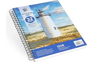 A4 Carta Acquerello 300gr, 32 Fogli Per Acquerello, Album Da Disegno Professionale, Carta Per Acquerello, Ideale Per Pittura E Disegno Con Acquarello TBC The Best Crafts