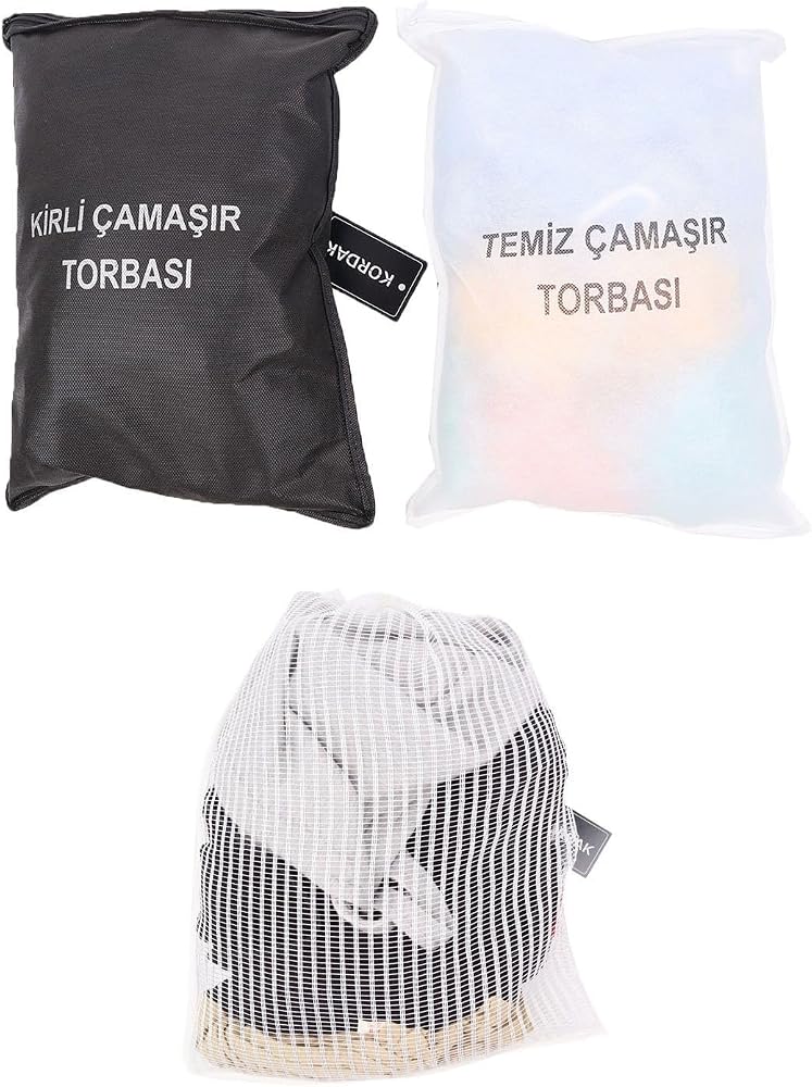KORDAK 3'lü Çamaşır Torbası ve File Seti, KORDAKTMFILE3LU