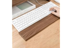 KAMANAN Reposamuñecas de Madera, Reposamuñecas de Teclado Estándar de 104 Teclas, Reposamuñecas Teclado de Madera para Aliviar el Dolor, Escribir y Jugar con Facilidad