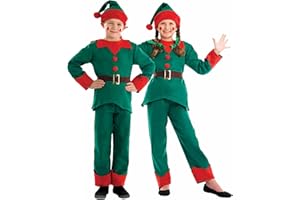 Fun Shack Weihnachtselfe Kostüm, Elfenkostüm Kinder, Christmas Elf Costume, Elfenkostüm Kinder Mädchen, Elfen Kostüm Weihnachten Größe L