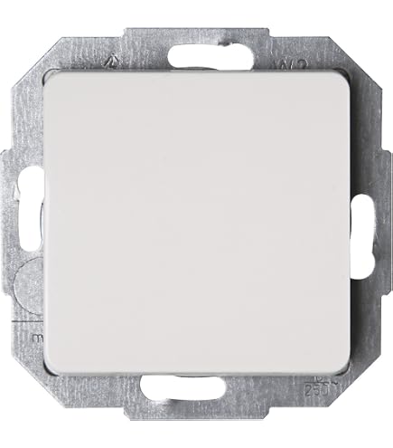 Kopp Paris 941120089 Socket with Protective Contact, 2 Sockets, Without Contact Protection, Complete Device for Mounting in 1 Compartment Switch Box Diameter 60 mm, 16 A, 250 V~, IP20