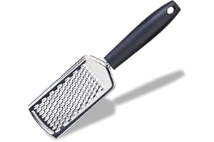 Fackelmann INITIAL Hand Grater, Cheese & Parmesan Shredder, Fine Chocolate Grater, Lemon Citrus & Nutmeg Zester, Durable Sharp Stainless Steel Blade with Plastic Handle 24cm