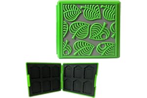 KAKBRT Boite de Rangement pour Cartes de Jeux Nintendo Switch,Etui pour Carte de Jeux Nintendo Switch,Étui de Rangement Compatible avec Switch Lite (Animal Crossing/Green)